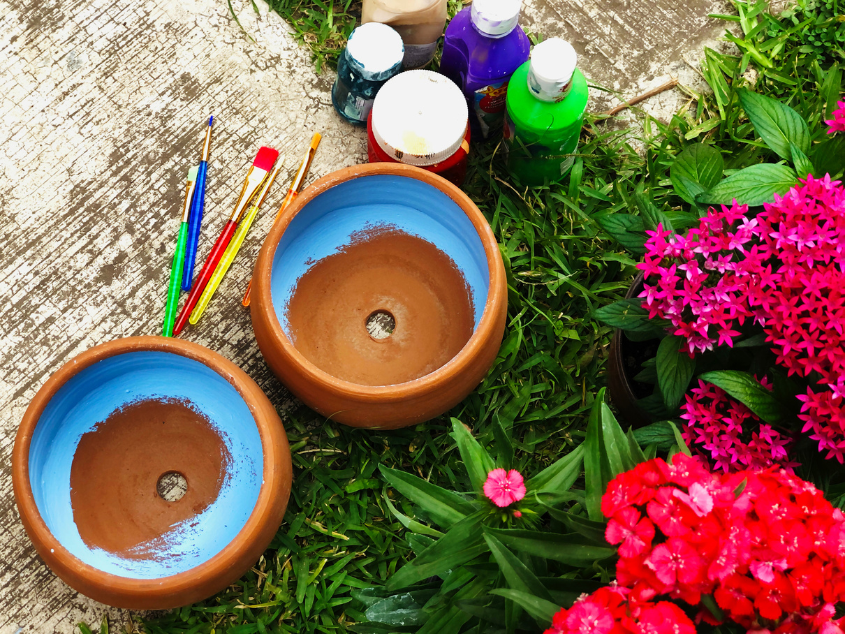 Painted Clay Pots